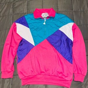 Color block vintage pullover